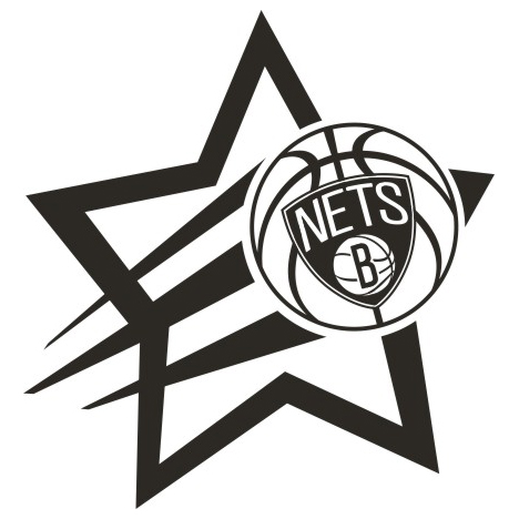 Brooklyn Nets Basketball Goal Star logo iron on paper